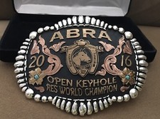 SALE Vintage 2016 ABRA American Buckskin World Champion Trophy Belt Buckle