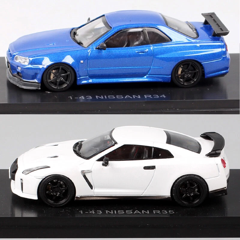 Ebbro 1/43 Scale Nissan GTR R34 R35 Skyline GT-R Sports Diecast Model Car Toy - Image 2 of 4