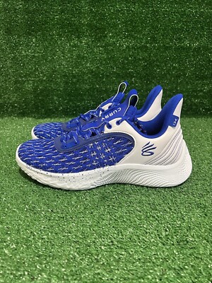 Under Armour UA Curry Basketball Shoes White Blue 3025631-401 Men’s Size  - Main Image