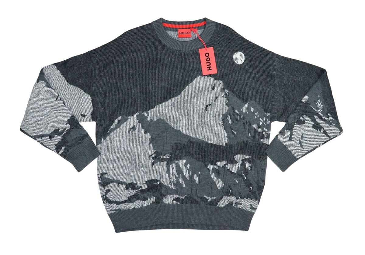 Hugo Boss Mountain Knit Wool Blend Crew Neck Men