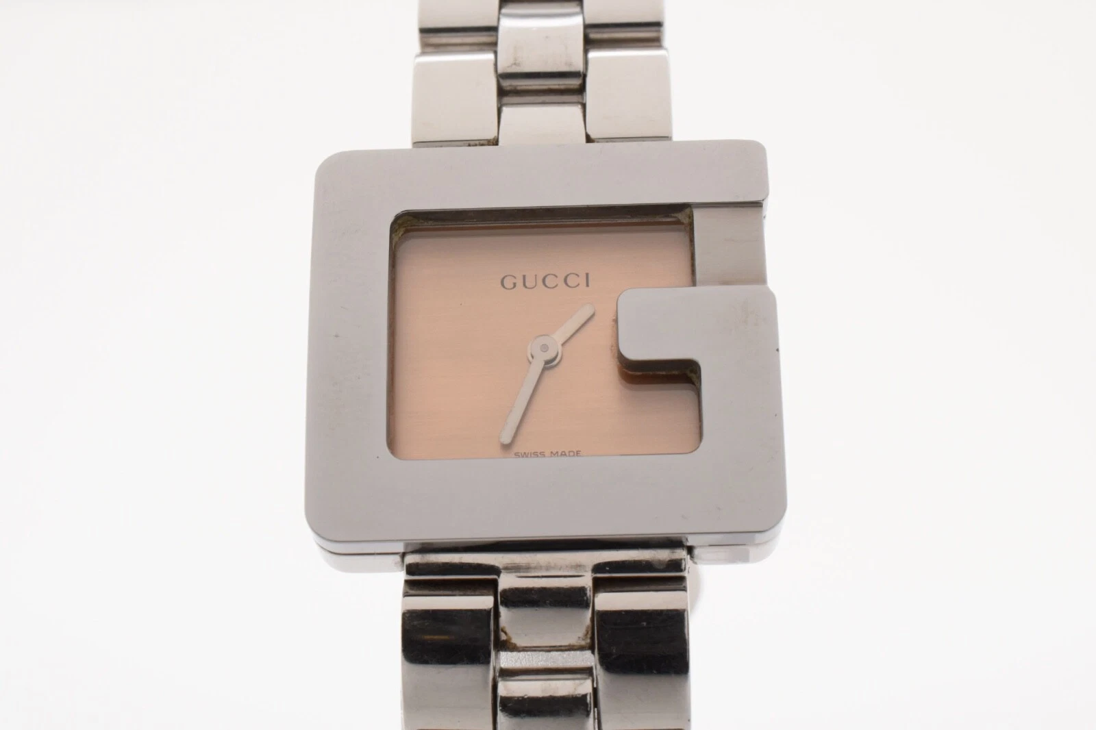 [Comme neuf] Gucci 3600L G Face 23 mm cadran rose quartz femme Japon 16