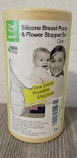 NEW - Haakaa - Silicone Breast Pump & Flower Stopper Set - Gen 1