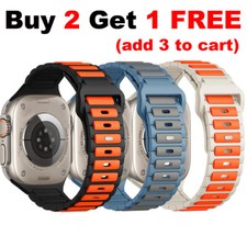 For Apple Watch Series Ultra 2 10 9 8 7 6 iWatch 49mm Silicone Sport Band Strap