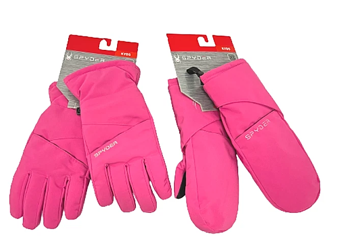 Spyder Girls Astrid Gloves or Bitsy Cubby Mittens Kids M,L,XL NWT Raspberry Pink