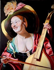 huile sur toile-la femme à la