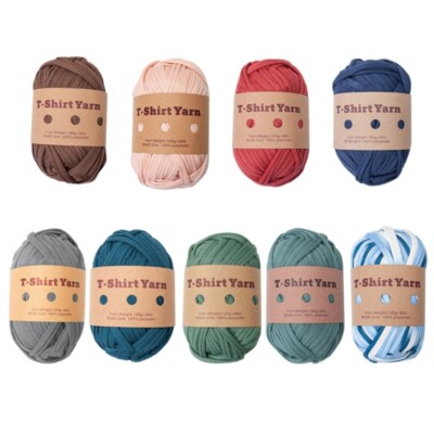 Thick Knitting Yarn, Elastic Fabric Cloth T Shirt Yarn, Spaghetti Yarn for Hand