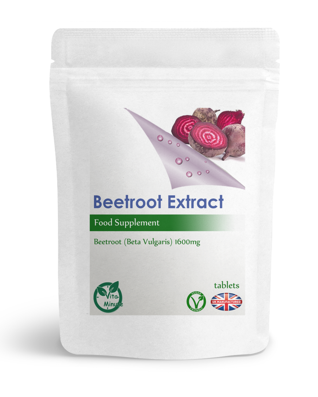 High Strength Beetroot Extract Tablets (100 Pack) 1600mg, Healthy Heart, UK (V)