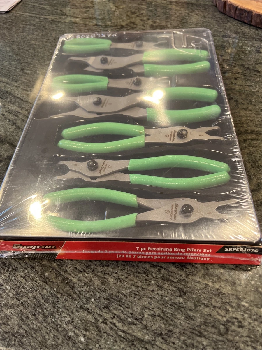 Snap On srpcr107g 7 piece quick disconnect snap ring plier set
