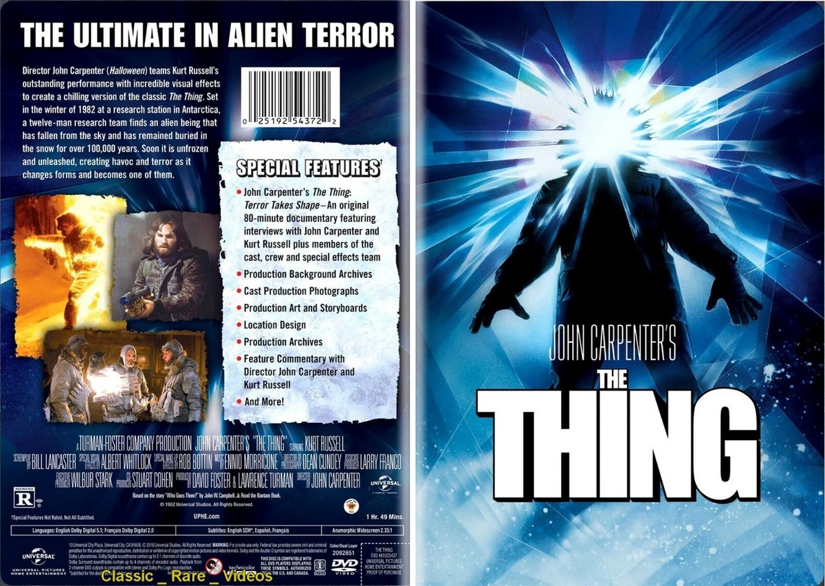 The Thing DVD Kurt Russell John Carpenter (1982) UK