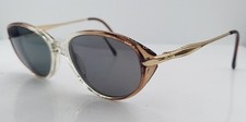 Vintage Luxottica LU4269 Brown Oval Metal Sunglasses Italy FRAMES ONLY