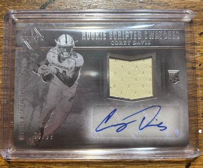 2017 Panini Majestic 76/99 Corey Davis Scripted Swatches Auto RC Jersey Card