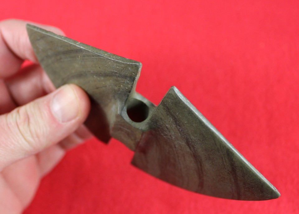 Butterfly Bannerstone Ohio Arrowhead Indian Artifact Pipe eBay