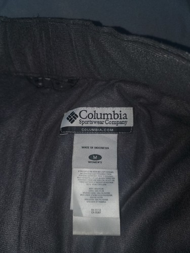 Columbia Omni-tech Snow Pants Women’s M Waterproof Gray Black Zip Snap - Picture 6 of 12