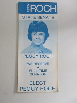 vintage Elect Peggy Roch State Senate brochure CT