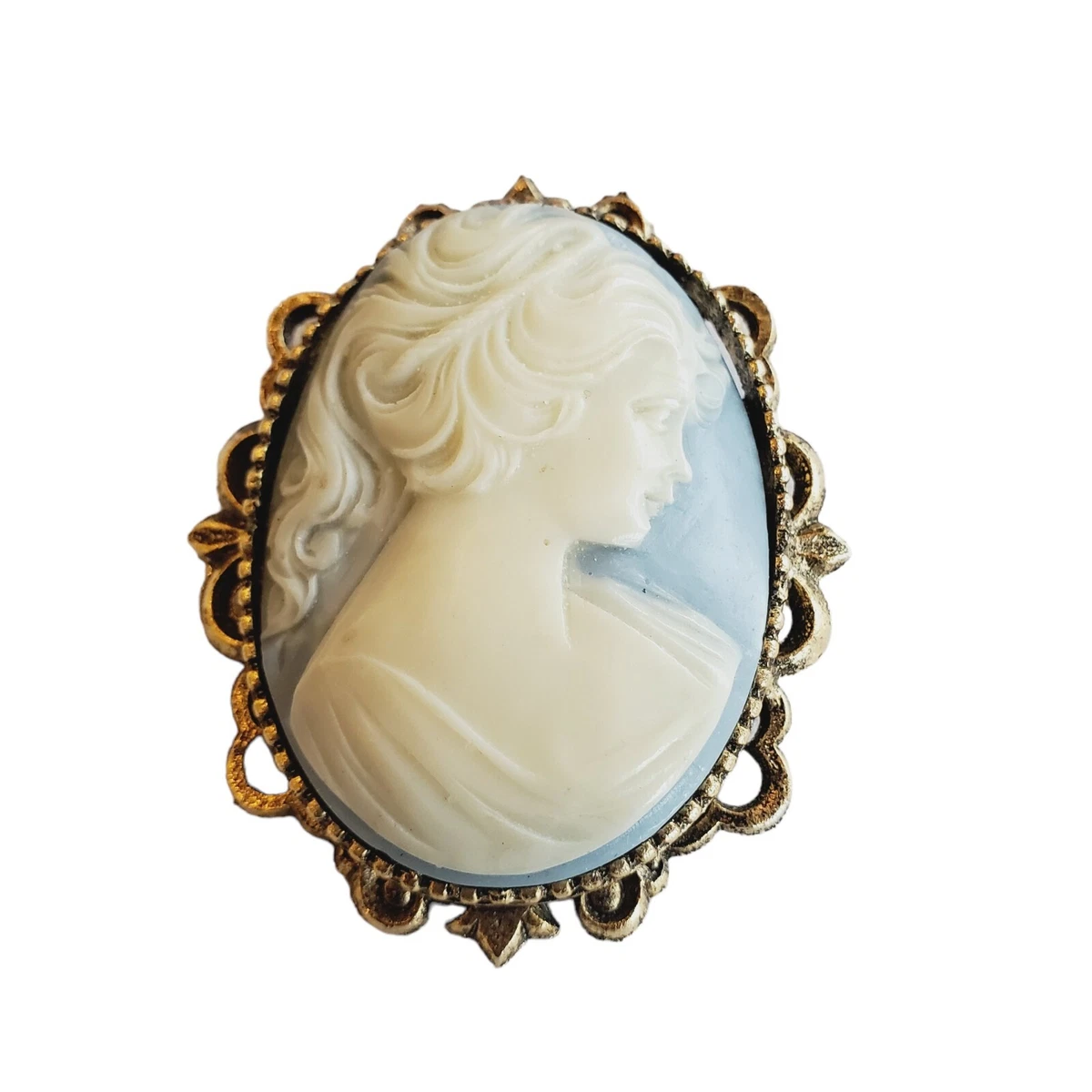 Vintage cameo brooch pin sale