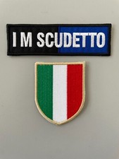 PATCH INTER CAMPIONE D'ITALIA RICAMATO IM SCUDETTO  CM10X3 E SCUDETTO ITALIA 5X6