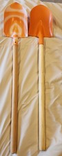 2 Heavy Duty Wooden Kids Sand Beach Shovel with Plastic Spade