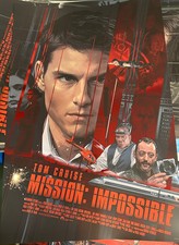 Mission Impossible Red Foil Variant Screen Print by Juan Carlos Ruiz Burgos
