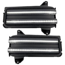 Recon 264253bk White Drl Running Lights Scanning Amber Turn Signals Smoked 2-pc