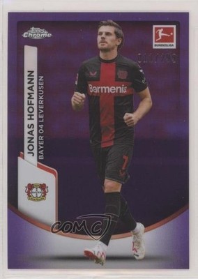 2023-24 Topps Chrome Bundesliga Purple Refractor 11/299 Jonas Hofmann #63 0v4e