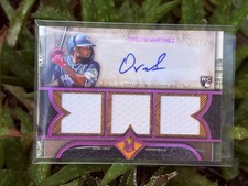 2025 topps museum collection Orelvis Martinez Triple Relic Auto /75