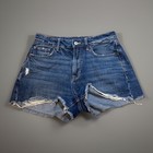 AE American Eagle Tomgirl Shortie Distressed women's jean Shorts size 2 — photo 1