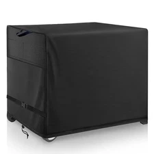 Heavy Duty Waterproof Outdoor Table Cover for 46" Utility Cart - Black