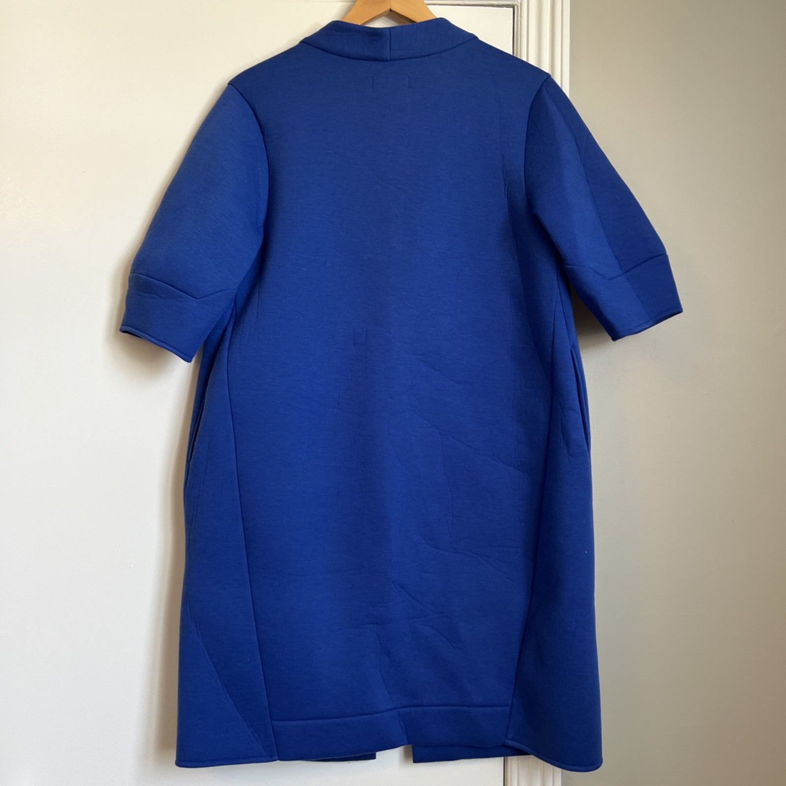 Calvin Klein M-L Neoprene Coat Royal  Blue 3/4 Sleeves/see Details thumbnail 2