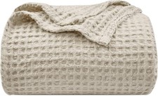 Ultra Soft Waffle Weave Blanket King Size Lightweight Breathable Cooling