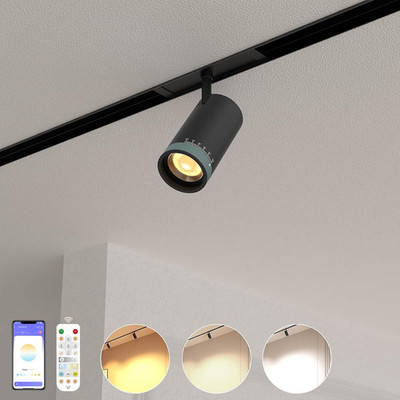 Smart Adjustable LED Track Spotlight with App Control & Dimmable Features