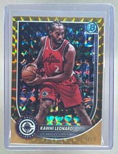 Kawhi Leonard 2025 Bowman Chrome #BCV-118 Gold Geometric Refractor /50