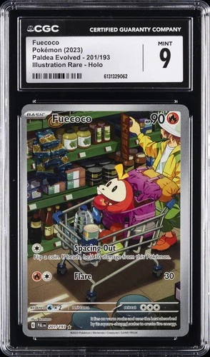 2023 POKEMON PALDEA EVOLVED ILLUSTRATION RARE #201 FUECOCO CGC 9
