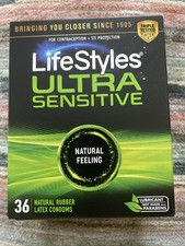 Lifestyles - Ultra Sensitive Natural Rubber Latex Condoms 36 Count - Exp 1/30
