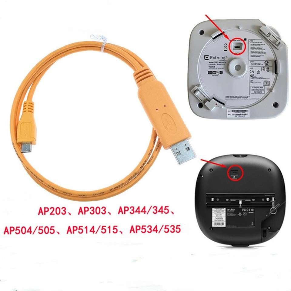 USB 2.0 Console Adapter Cable for Aruba AP-CBL-SERU AP203 AP303 AP344 ...