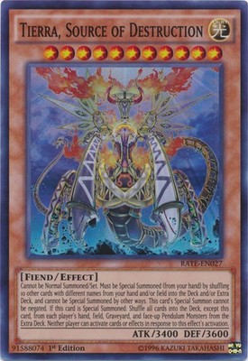 Tierra, Source of Destruction - RATE-EN027 - Super Rare - 1st Edition - Moderate
