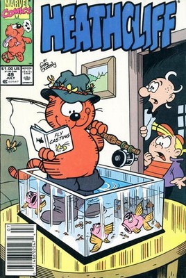 Heathcliff #49 (Newsstand) FN; Marvel | All Ages Cat Fly Fishing - w/Bag+Board