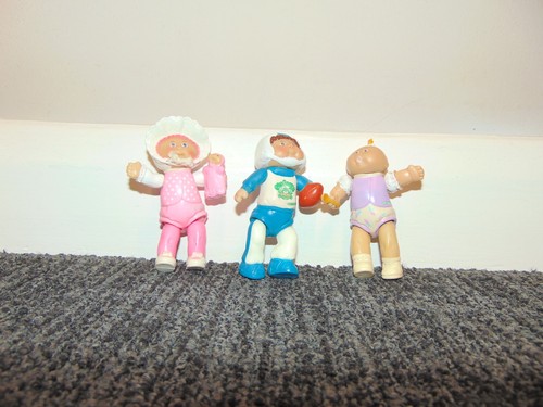 3 x Vintage 1984 Cabbage Patch Kids Doll Mini Figures PVC Toy Figurine - Picture 2 of 14