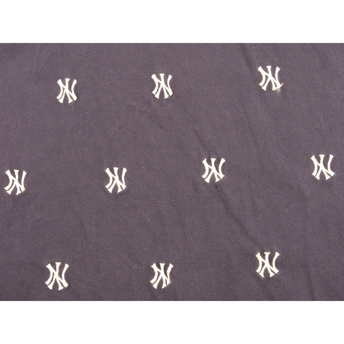 Wright & Ditson Men New York Yankees All Over Logo Embroidered Polo L Navy #2185 View 3