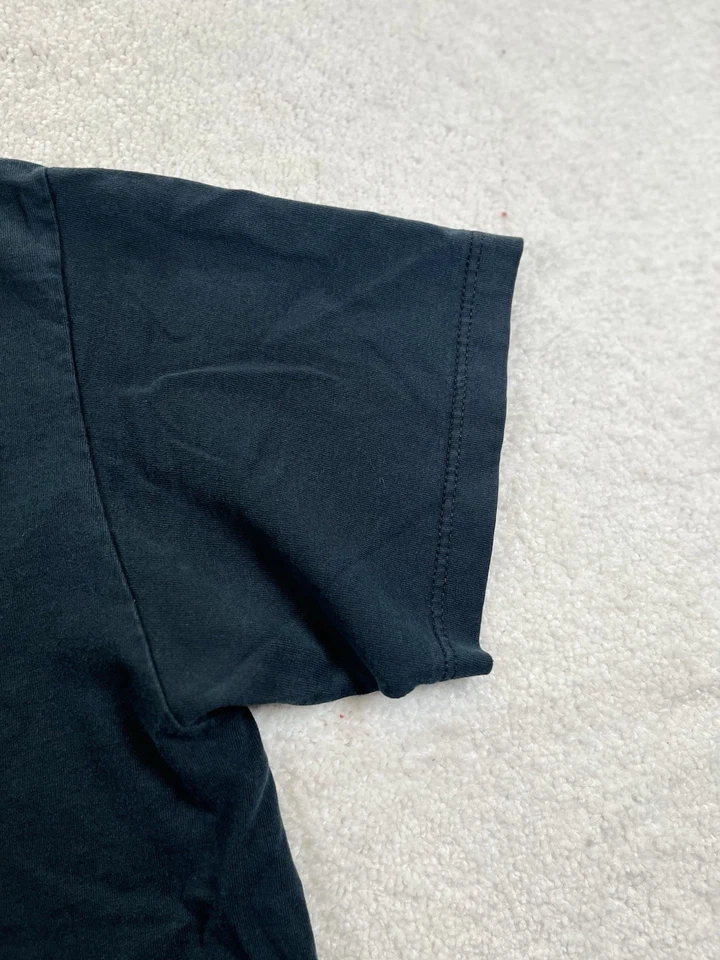 Camisa Café Selva Tropical De Colección Para Hombres L Negra Jaguar Naturaleza Selva Brilla Años 90 Y2K Foto 4 de 4