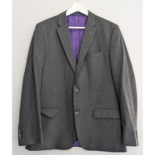 Men  s Ben Sherman Hanwell Gray Slim Fit Sport Coat Blazer Jacket Size 42R
