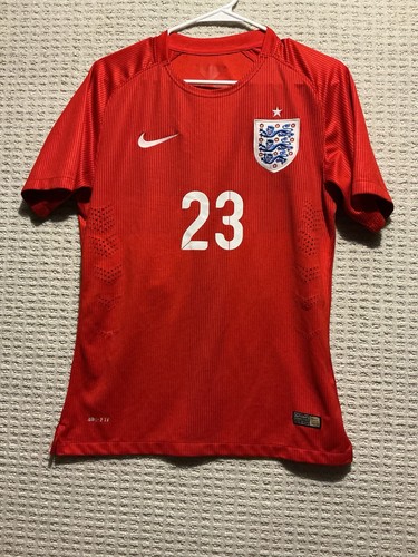Nike England 2014 World Champion FIFA Away Jersey S Authentic 000195449 #23