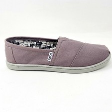 Toms Classics Ash Gray Youth Slip On Casual Canvas Flat Shoes