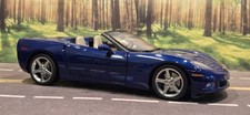 **READ** 1:18 Autoart 2005 Chevrolet Corvette C6 Convertible Blue Diecast 