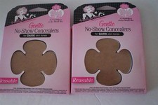 Hollywood Fashion Secrets No Show Concealers Dark Skin Tones Reusable - 2 Packs