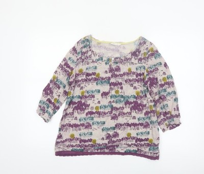 White Stuff Damen Mehrfarbig Viskose Tunika Bluse Größe 10