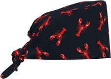 Surgical Caps Men Women, Scrub Cap with Sweatband Adjustable