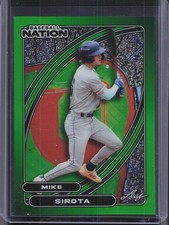 2026 Leaf Baseball Nation #139 Mike Sirota Green Prismatic #/25