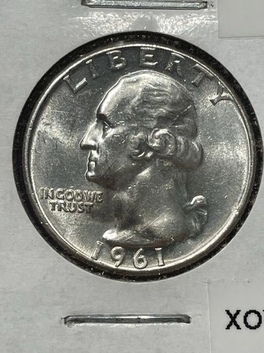 1961 P Silver Washington Quarter -  a nice uncirculated coin