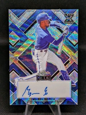 2022 Leaf Metal - Maikel Garcia #BA-MG1 Blue Prismatic /8 (AU, RC)