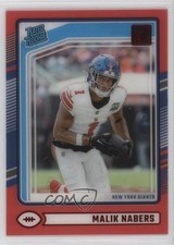 2024 Panini Clearly Donruss Rated Rookie Red 50/99 Malik Nabers #55 16wc